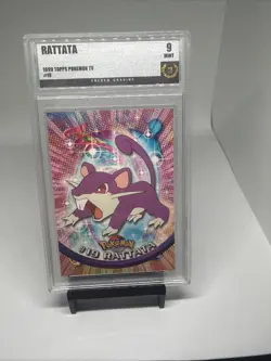 Rattata #19 - Goldin 9 Mint - 1999 Topps Pokemon TV Animation - Vintage Card - Image 2