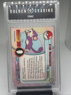 Rattata #19 - Goldin 9 Mint - 1999 Topps Pokemon TV Animation - Vintage Card - Image 4