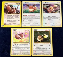 Pokemon Card Eevee Lot of 5 - Eevee 75/147 – Aquapolis Non-Holo E Reader - Image 1