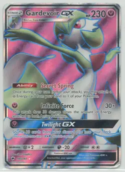 Gardevoir GX 2017 Pokemon Sun & Moon Burning Shadows Full Art #140/147 - HP - Image 1