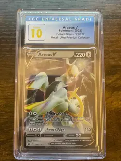 CGC PRISTINE 10 Metal Arceus V #122 Pokemon Ultra Premium Collection Promo POP16 - Image 1