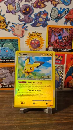 Pokemon - Pichu 45/100 Platinum Reverse Holo Burger King Promo Stamped - HP - Image 1