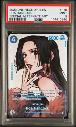 2023 ONE PIECE OP04-KINGDOMS OF INTRIGUE SPECIAL ALTERNATE ART BOA HANCOCK PSA 9 - Image 1