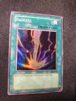 Raigeki LOB-053 Unlimited Super Rare HP Yugioh Tcg Card See Pics - Image 2
