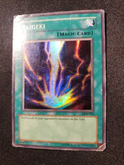 Raigeki LOB-053 Unlimited Super Rare HP Yugioh Tcg Card See Pics - Image 3