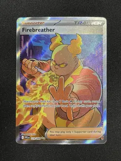 Pokemon Firebreather Supporter Trainer Holo Card PFL 119/094 English - Image 2
