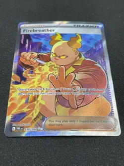 Pokemon Firebreather Supporter Trainer Holo Card PFL 119/094 English - Image 3