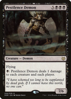 MTG Magic 1x Pestilence Demon (M/NM) DD Nissa vs. Ob Nixilis - Image 1