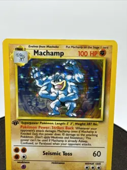 Machamp 8/102 1st Edition Holo Base Set Pokemon Card - Image 2