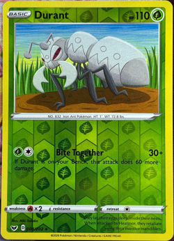 Durant Reverse Holo Rare - 008/202 - Sword & Shield Base Pokemon 2020 - Image 1
