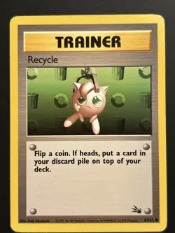 Pokemon Trading Card WOTC Trainer Recycle 61/62 Fossil Set UNLIMITED LP - Image 1