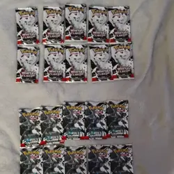Pokemon TCG Booster Pack Lot 20x White Flare Black Bolt Set Collectible Packs - Image 1
