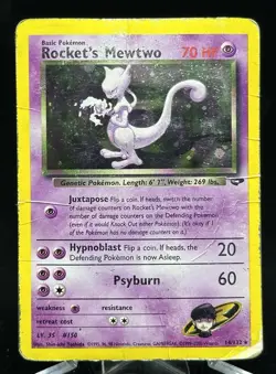 Pokemon – Rocket’s Mewtwo – #14/132 – Gym Challenge – Holo - Image 1