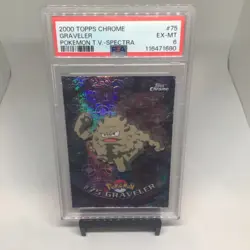 2000 Topps Chrome Pokemon Series 1 TV #75 Graveler PSA 6 EX-MT Vintage Graded - Image 2