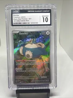 2023 Pokemon 151 Snorlax 051 Black Star Promo ETB Holo CGC 10 Gem Mint Rare - Image 1