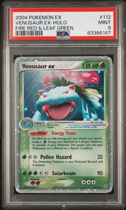 2004 POKEMON EX FIRE RED & LEAF GREEN #112 VENUSAUR EX-HOLO PSA 9 - Image 1