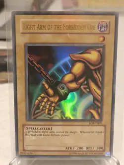 Yugioh Right Arm of the Forbidden One LOB E099 Ultra Rare UNL ED - Image 1
