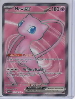 Pokemon Mew EX TCG Full Art Ultra Rare Holo Card 193/165 Scarlet & Violet 151 - Image 1