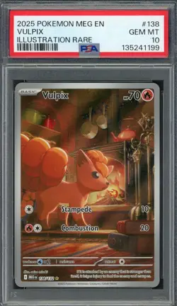 PSA 10 Vulpix (Illustration Rare) Mega Evolution 138/132 Pokemon Card B17 - Image 1