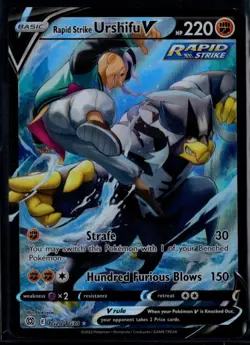 Pokemon Card Rapid Strike Urshifu V TG20/TG30 Brilliant Stars Full Art NM - Image 1