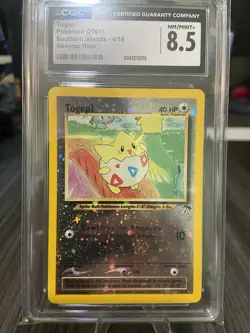 Pokemon 2001 TCG Togepi Southern Islands #4 Reverse Holo Card - 4/18 CGC 8.5 - Image 1