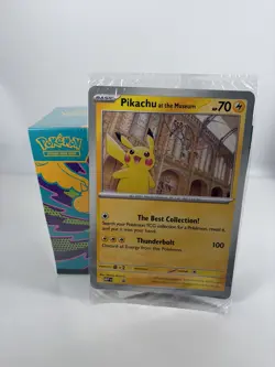 Pokemon TCG Mega Evolution Ascended Heroes ETB Sealed Pikachu Museum Promo Card - Image 1