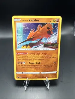 Pokemon Galarian Zapdos - (Prerelease) SWSH124 Stamped Black Star Promo Holo - Image 1