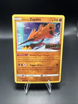 Pokemon Galarian Zapdos - (Prerelease) SWSH124 Stamped Black Star Promo Holo - Image 2