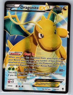 Dragonite EX (Full Art) 108/111 XY - Furious Fists - Pokemon Card - LP - Image 1