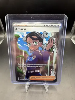 Pokemon TCG Amarys Prismatic Evolutions Full Art Trainer Card 132/131 - Image 1