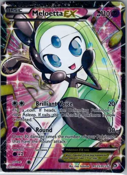 Meloetta EX (Full Art) RC25/RC25 Legendary Treasures - Pokemon Card - NM - Image 1