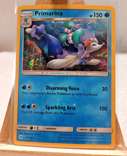 Pokemon TCG Sun & Moon Base Primarina 41/149 Cracked Ice Promo - Image 1