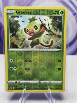 Reverse Holo Grookey 011/202 Common Sword & Shield Base Set Pokemon TCG - Image 1