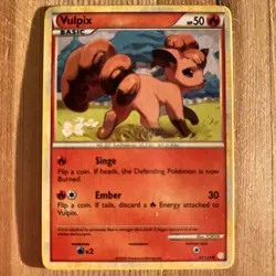 Vulpix - 87/123 - Common LP, English Pokemon HeartGold SoulSilver - Image 1