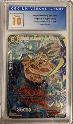 💎Height Of Mastery Son Goku SPR Bt4-075 D Super Card Game CGC 10 Pristine - Image 1