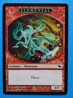 MTG 1x Elemental Token NM Shadowmoor Red 1/1 Magic - Image 1