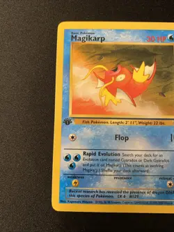 Pokemon Magikarp 47/82 Team Rocket 1st Edition Uncommon 30HP English - Image 3