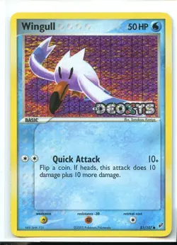 Wingull Reverse Holo Common NM/NM- 81/107 EX Deoxys Pokemon - Image 3