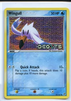 Wingull Reverse Holo Common NM/NM- 81/107 EX Deoxys Pokemon - Image 5