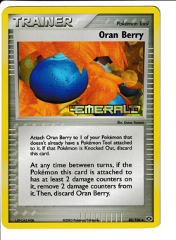 Oran Berry 80/106 Ex Emerald Reverse Holo Stamped Trainer Pokemon Tcg LP Single! - Image 1