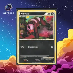 Carte Pokemon Malosse 53/90 HGSS Indomptable Francais - Image 1
