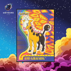 Carte Pokemon Girafarig 203 Serie 3 TOPPS Francais - Image 1