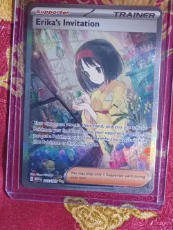 Secret Illustration Rare Erika's Invitation 203/165 Scarlet & Violet 151 Pokemon - Image 1