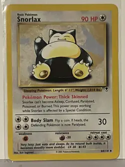 Snorlax 064/110 Non Holo Legendary Collection NM Pokemon Fast Ship - Image 1
