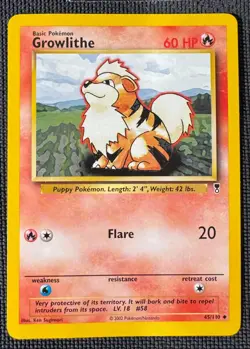 GROWLITHE 45/110 UNCOMMON LEGENDARY COLLECTION POKEMON LP - Image 1