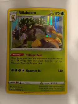 Rillaboom 014/202 Sword & Shield Base Set Pokemon Holo Foil Nice! - Image 1