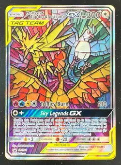 2019 Pokemon SM Black Star Promos #SM210 Moltres Zapdos Articuno Tag Team - Image 1
