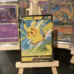 Pokemon Cards Pikachu V SWSH143 SWSH Celebrations Black Star Promo NM - Image 1
