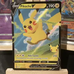 Pokemon Cards Pikachu V SWSH143 SWSH Celebrations Black Star Promo NM - Image 2