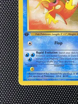 Magikarp 47/82 1st Edition Team Rocket Rare Pokemon Card LP+ - Image 5